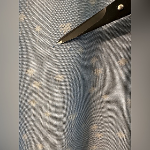 TOMMY BAHAMA Men’s 1XB 100% Silk Light Blue Palm Tree Button Up Short Sleeve - Picture 13 of 15